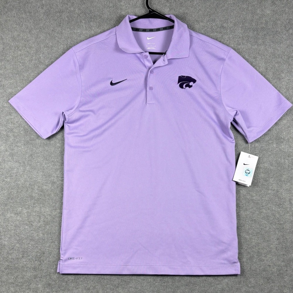 Nike Varsity Polo Kansas State Wildcats Dri-FIT Medium Urban Lilac Purple